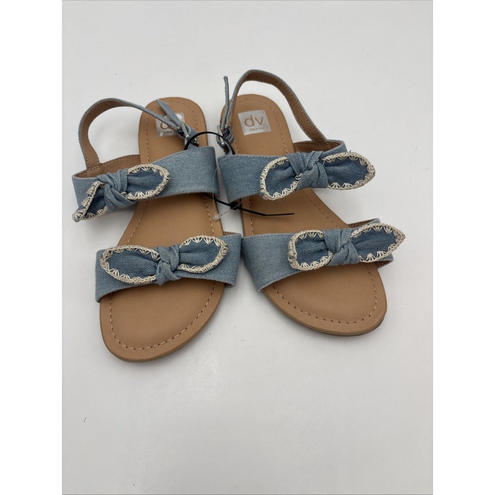 New Little Kids Dolce Vita Caicey Blue Denim Ankle Strap Sandals Size 3